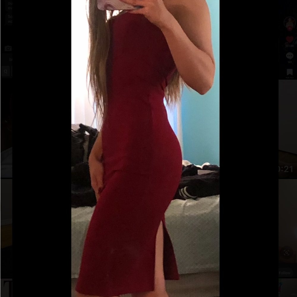 Women’s red dress